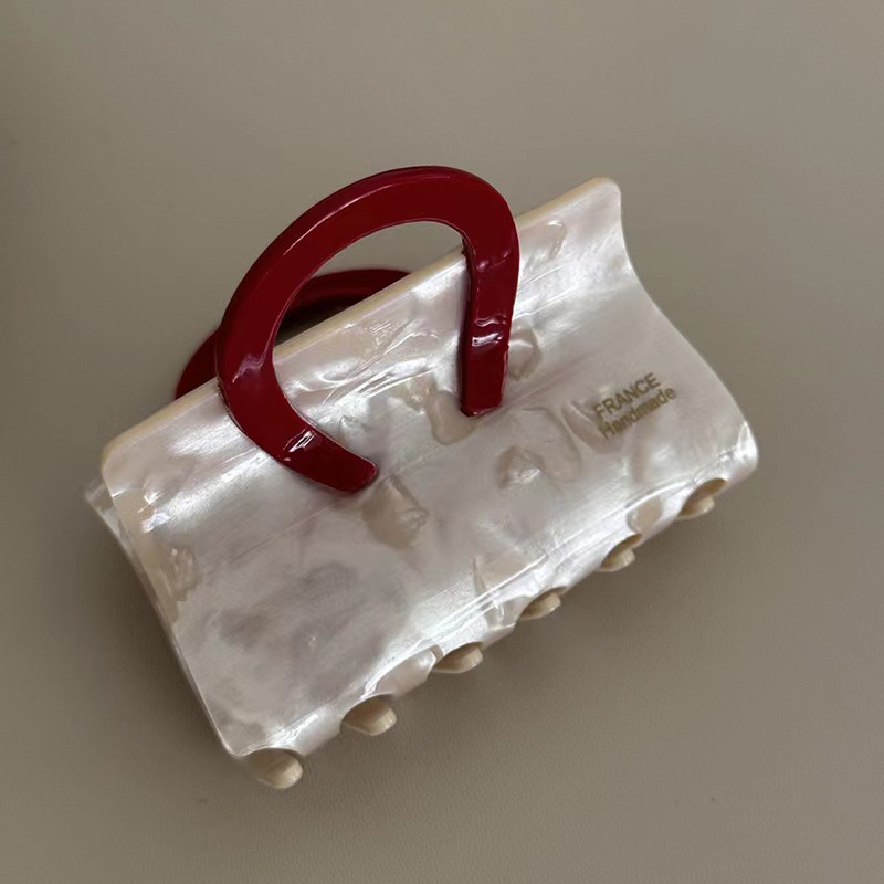 French High-end Hairpin Ins Internet Celebrity Sweet Temperament Bag Acetic Acid Claw Clip