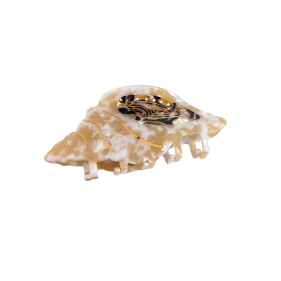 OEM 11.5cm Large Jellyfish Splicing Engraving Acetate Claw Clips Conch Sea Animal Irregular Teeth