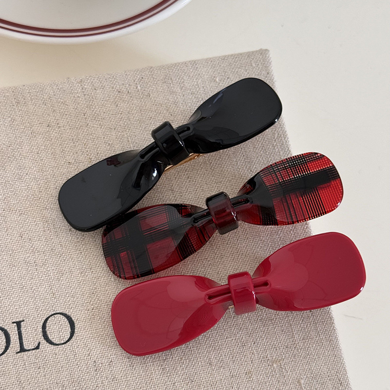 Acetic acid material, unique and niche bow-shaped duckbill clip, bangs clip, side clip, Instagram-st