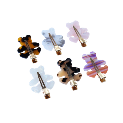 Exquisite and stylish plaid bear hair clip, cute and sweet, unique and seamless, elegant and ladylik