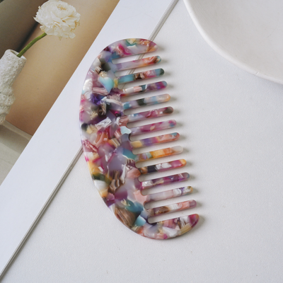 Hair Comb, Colorful Women's Fashion Anti-static Korean Design Hair Brush Acetate Hair Comb Styling 