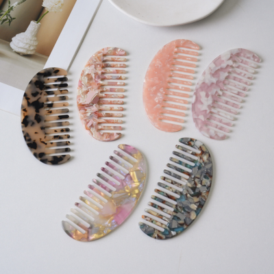 Hair Comb, Colorful Women's Fashion Anti-static Korean Design Hair Brush Acetate Hair Comb Styling 