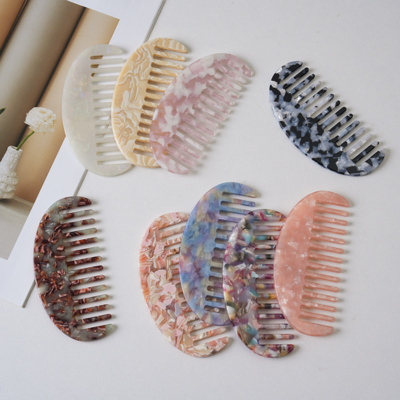 Hair Comb, Colorful Women's Fashion Anti-static Korean Design Hair Brush Acetate Hair Comb Styling 
