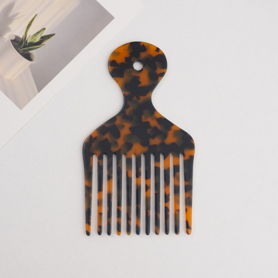 Support Custom Logo Acetate Wide Tooth Comb Hair Pick for Wavy Hair Styling Tool for Men Women