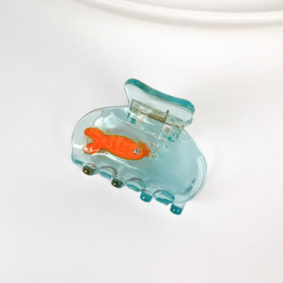 Goldfish & Koi Design Hair Clip Cute Mini Claw Clip with Spring & Summer Atmosphere ACETATE Accessor