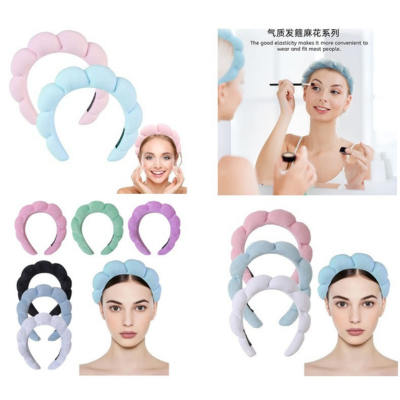 European and American Popular Women's Non-slip Fluffy Sponge Wide Headband Wholesale