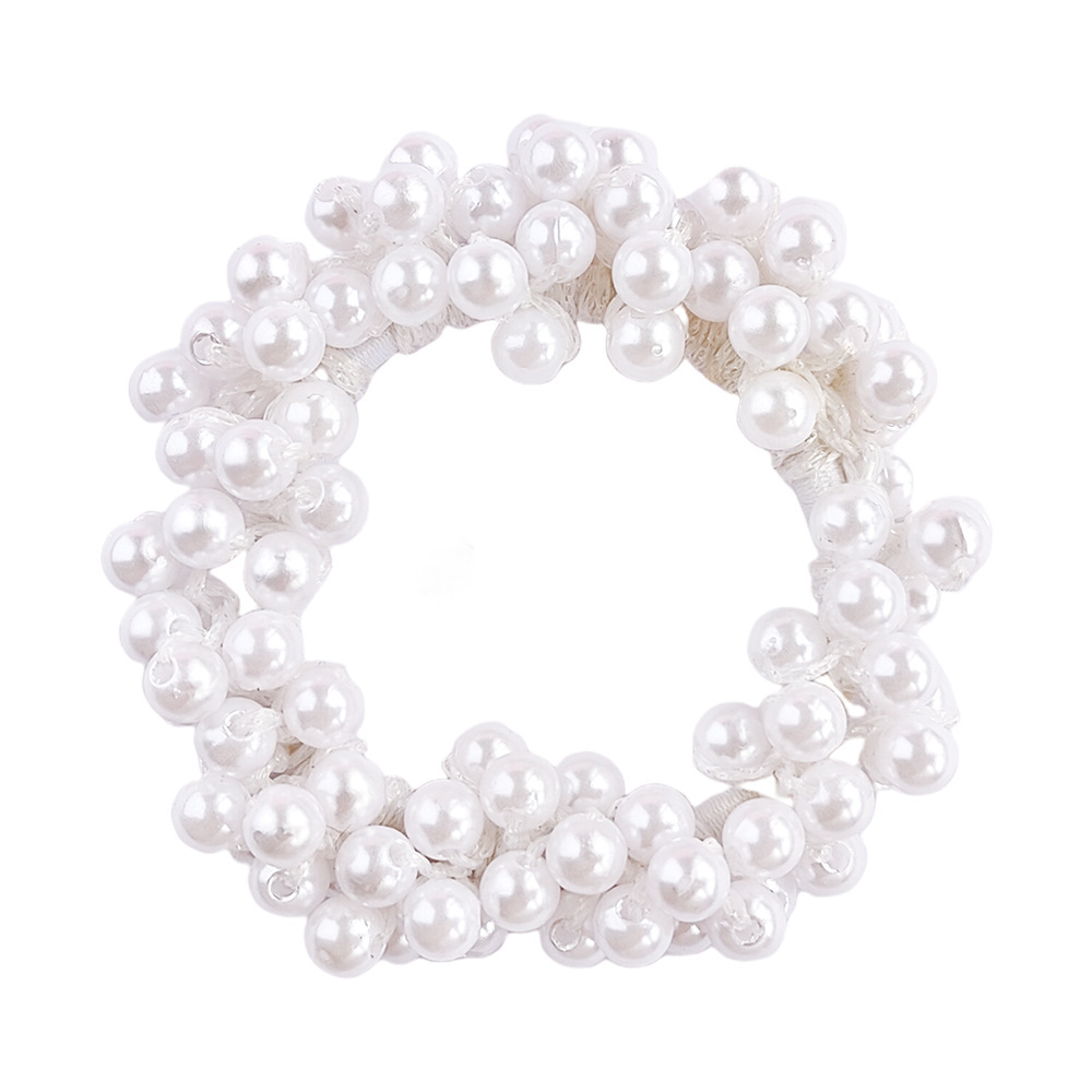 Wholesale Hair Ties Pearl Hair Band with Rope Scrunchies Hair Ties Beads