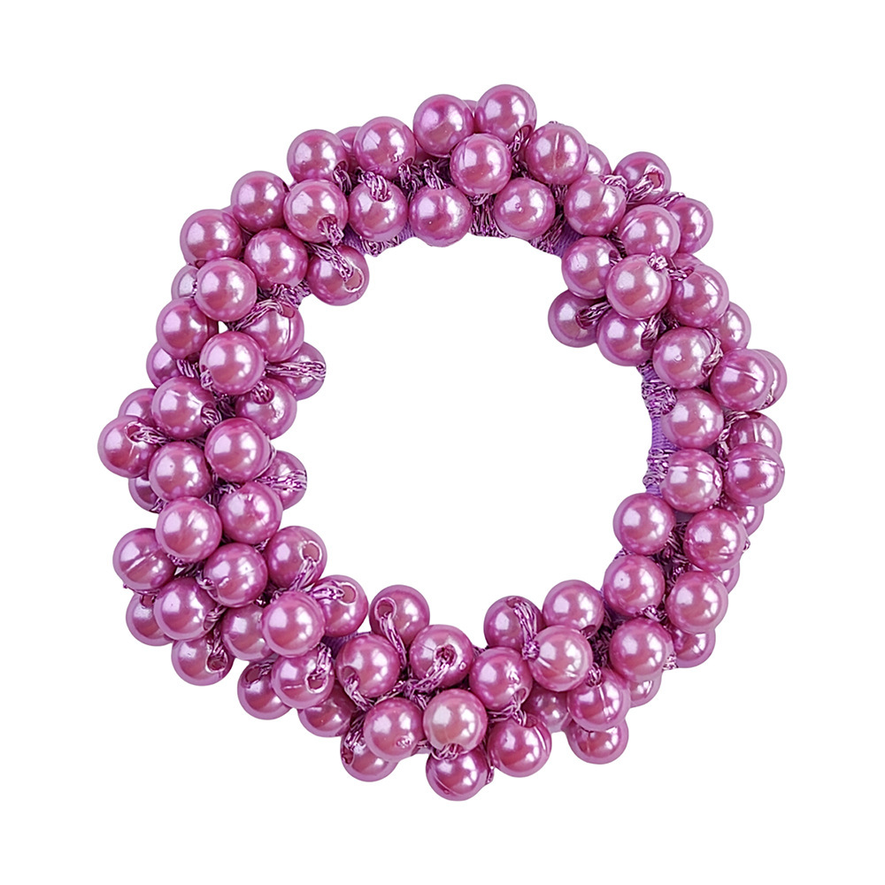 Wholesale Hair Ties Pearl Hair Band with Rope Scrunchies Hair Ties Beads