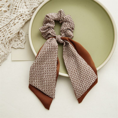 Women's high-end scrunchie hairband, hair tie, French bow ribbon hair accessory