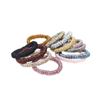 22 momme 1cm silk hair tie, high elasticity, 100% mulberry silk, hair care small intestine hair tie