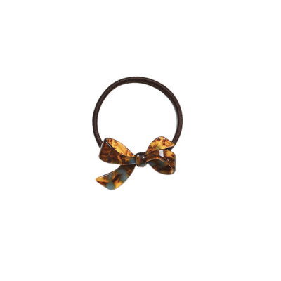 Elegant and beautiful iridescent acetate bow hair tie, hair band, elastic band, ponytail hair flower