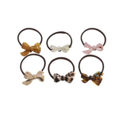 Elegant and beautiful iridescent acetate bow hair tie, hair band, elastic band, ponytail hair flower