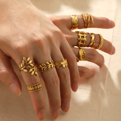 18k Gold-Plated Stainless Steel Ring1