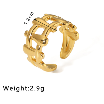18k Gold-Plated Stainless Steel Ring1
