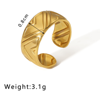 18k Gold-Plated Stainless Steel Ring1