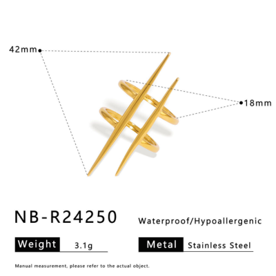 18k Gold-Plated Stainless Steel Ring2
