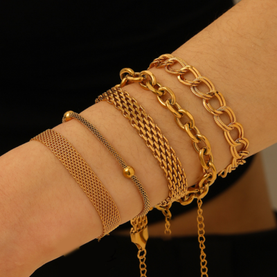 18k Gold-Plated Stainless Steel Bracelet2