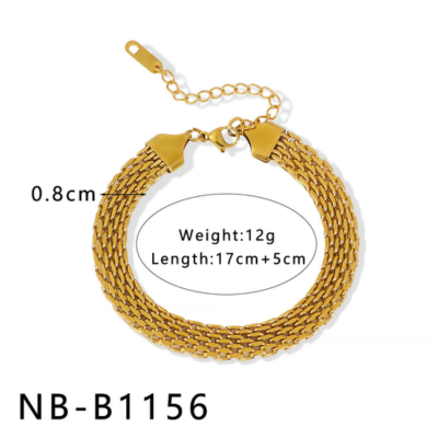 18k Gold-Plated Stainless Steel Bracelet2