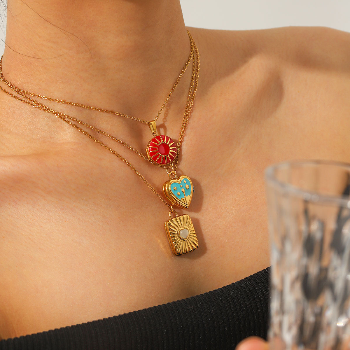 18k Gold-Plated Stainless Steel Necklace1