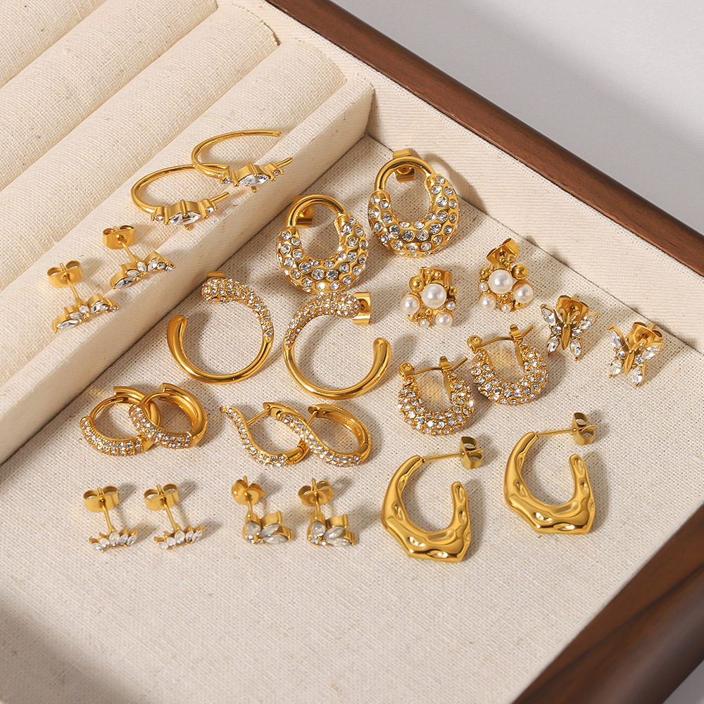 18k Gold-Plated Stainless Steel Earrings2
