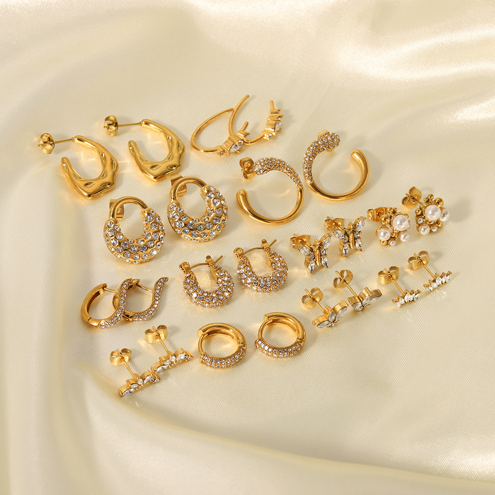 18k Gold-Plated Stainless Steel Earrings2