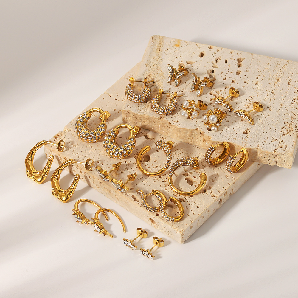 18k Gold-Plated Stainless Steel Earrings2