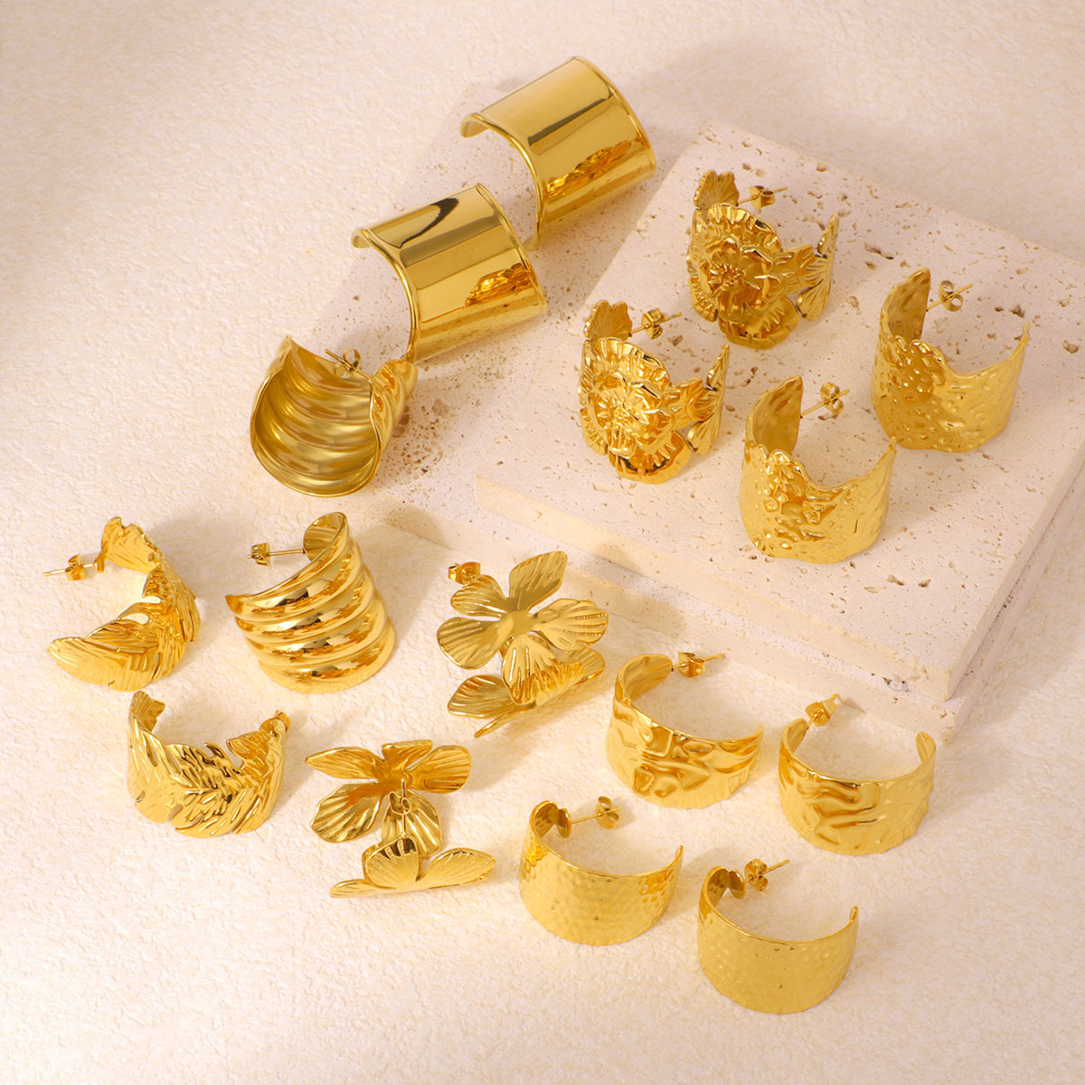 18k Gold-Plated Stainless Steel Earrings3