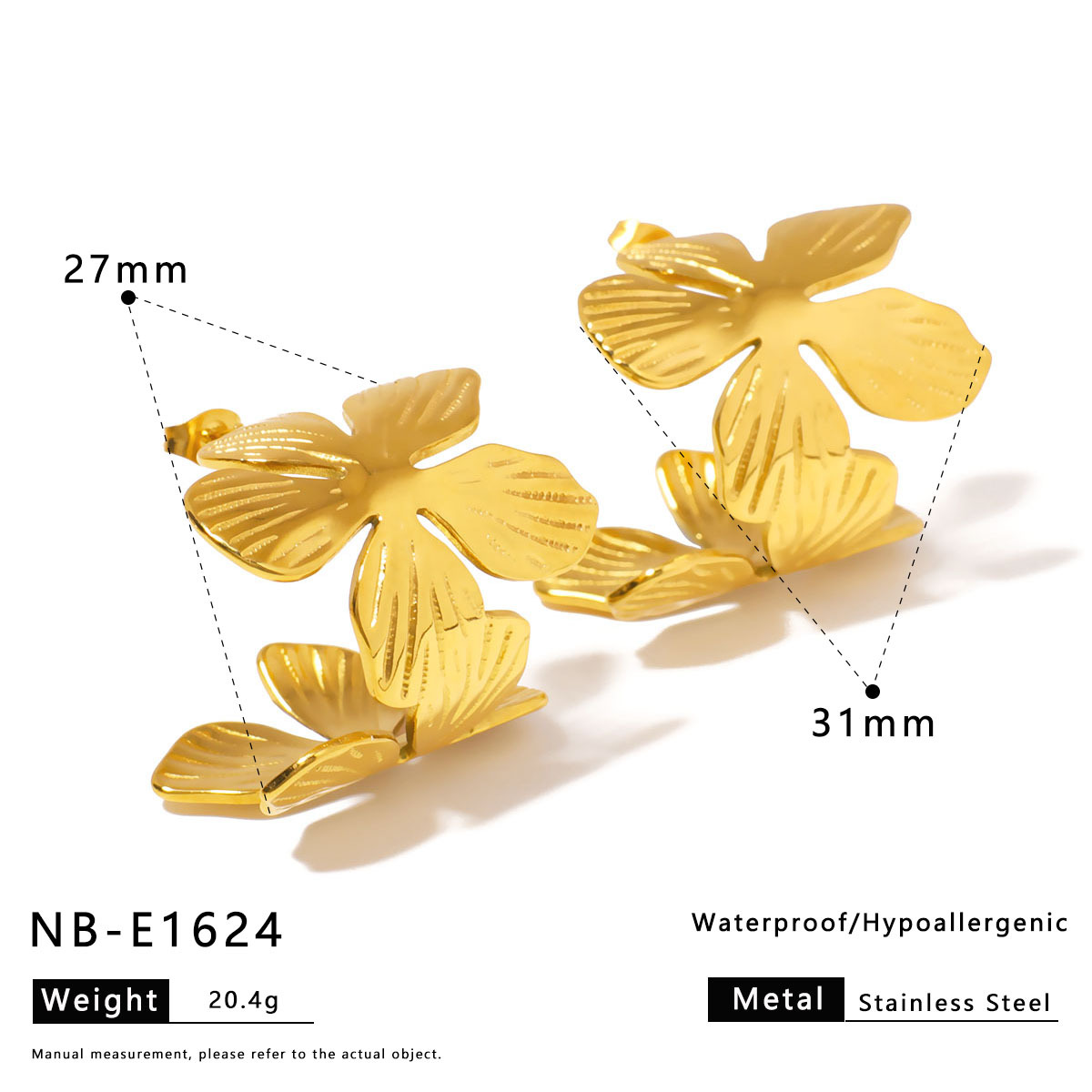 18k Gold-Plated Stainless Steel Earrings3