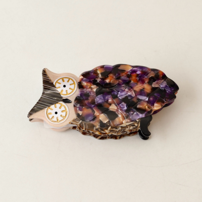 Animal & Insect Shaped Acetate Hair Claw Clips - Owl, Cicada & Grasshopper Acetic Acid Hair Clamp Se