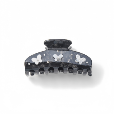 Cute Animal & Bow Accent Acetate Hair Claw Clips - Colorful Acetic Acid Hair Clamp Set with Rhinesto